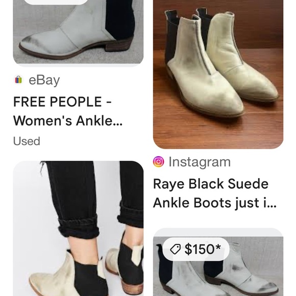 Free People Womens Ankle Boots Size EU 37 US 6.5 Bootie - DIRTY WHITE - Picture 6 of 10